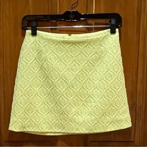 Lilly Pulitzer Yellow Mini A-Line Skirt for Casual Resort Wear